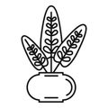 Decoration houseplant icon, outline style Royalty Free Stock Photo