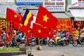 Decoration Items For Vietnamese New Year In Hai Thuong Lan Ong Street Of Chinatown. Vietnam.