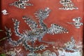 Decoration of the main altar inside the small temple behind the Japanese Bridge in Hoi An, Vietnam. One of the most emblematic mo Royalty Free Stock Photo