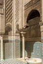 Decoration in medresa Al-Attarine in old medina quarter of Fez - Morocco