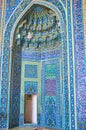 Decoration of mihrab in Jameh Mosque, Yazd, Iran