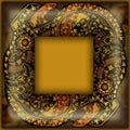 Decoration motley animal pattern, exotic frame, african motif