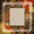 Decoration motley animal pattern,exotic frame