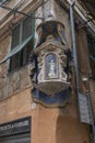 Decoration on old house in Genoa, Italy