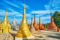 Decoration of old stupas in Nyaung Ohak complex, Indein, Myanmar