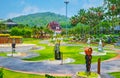 Decoration of open air Grand Amphitheater in Rajapruek park, Chiang Mai, Thailand