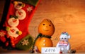 Decoration Orange Snowman Royalty Free Stock Photo