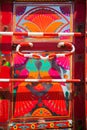 Flowers and love birds on a pakistani truck