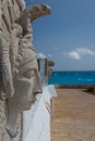 Decoration of the park on the Isla Mujeres island near Cancun Royalty Free Stock Photo