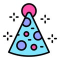 Decoration party hat icon vector flat Royalty Free Stock Photo