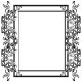Decoration pattern of floral frame, beautiful, cute, unique, for various design cards. Vector Royalty Free Stock Photo