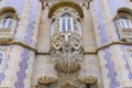 Decoration on Pena Palace, a Romanticist castle in Sintra, Portugal Royalty Free Stock Photo