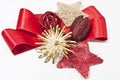 Decoration with a red bow Royalty Free Stock Photo