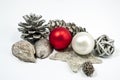 Decoration in red and silver Royalty Free Stock Photo