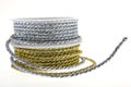 Decoration ribbon gold and silver