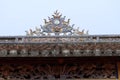 Decoration on the roof of the temple in the backyard of the Van Mieu Confucius Temple. Hoi An, Vietnam