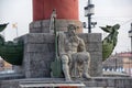 Decoration of a Rostral Column in Saint Petersburg, Russia