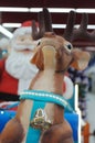 A decoration of Santa Claus on a sleigh riding his reindeers Royalty Free Stock Photo