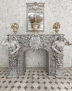 Decoration Sculpture with French Rococo Style.