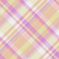 Decoration seamless tartan textile, style pattern vector check. Quilted texture fabric plaid background in light and white colors Royalty Free Stock Photo