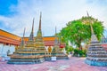 The chedis of Wat Pho temple, Bangkok, Thailand