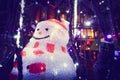 Decoration of snowman statue