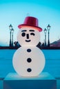 Decoration of snowman statue