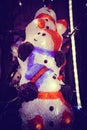 Decoration of snowman statue