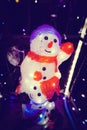 Decoration of snowman statue