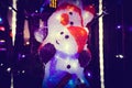 Decoration of snowman statue