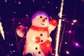 Decoration of snowman statue