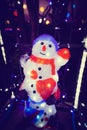 Decoration of snowman statue