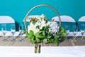 Decoration social events; Mixed flowers centerpiece