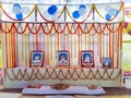 Decoration of sri thakur anukulchandra and his family member's photo frame