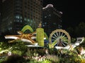 Decoration in street of Beijing to celebrate the 73rd anniversary of the founding of the PeopleÃ¢â¬â¢s Republic of China