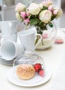 Decoration of summer garden table Royalty Free Stock Photo