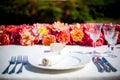 Decoration of the wedding table Royalty Free Stock Photo