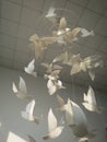 Decoration `white doves`