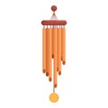 Decoration wind chime icon cartoon vector. Cloud vacation cool