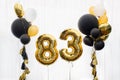 Decoration for 83 years birthday, anniversary Royalty Free Stock Photo