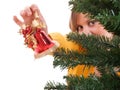 Decorationg Christmas tree Royalty Free Stock Photo