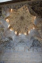 Hall of the Abencerrajes ceiling at Nasrid palace of the Alhambra in Granada, Andalusia Royalty Free Stock Photo