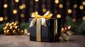 decorations black gift boxes Royalty Free Stock Photo