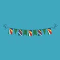 Decorations bunting flags for Seychelles national day holiday in flat design
