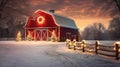 decorations christmas barn Royalty Free Stock Photo