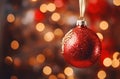 Decorations are Mounted on the Christmas Tree Royalty Free Stock Photo