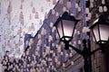 Decorations pendant lanterns , pedestrian street view. stoleshnikov strit