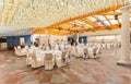Decorations of the table wedding hall Royalty Free Stock Photo