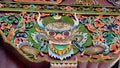 Decorations at the Tibetan temple in Ladakh, India Royalty Free Stock Photo