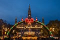 Decorations (translation: Viennese Christmas market ) of Christmas market in Rathaus park - Vienna, Austria Royalty Free Stock Photo